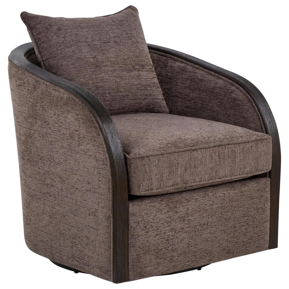 LumiSource Gemma Swivel Accent Chair in Mocha, , large