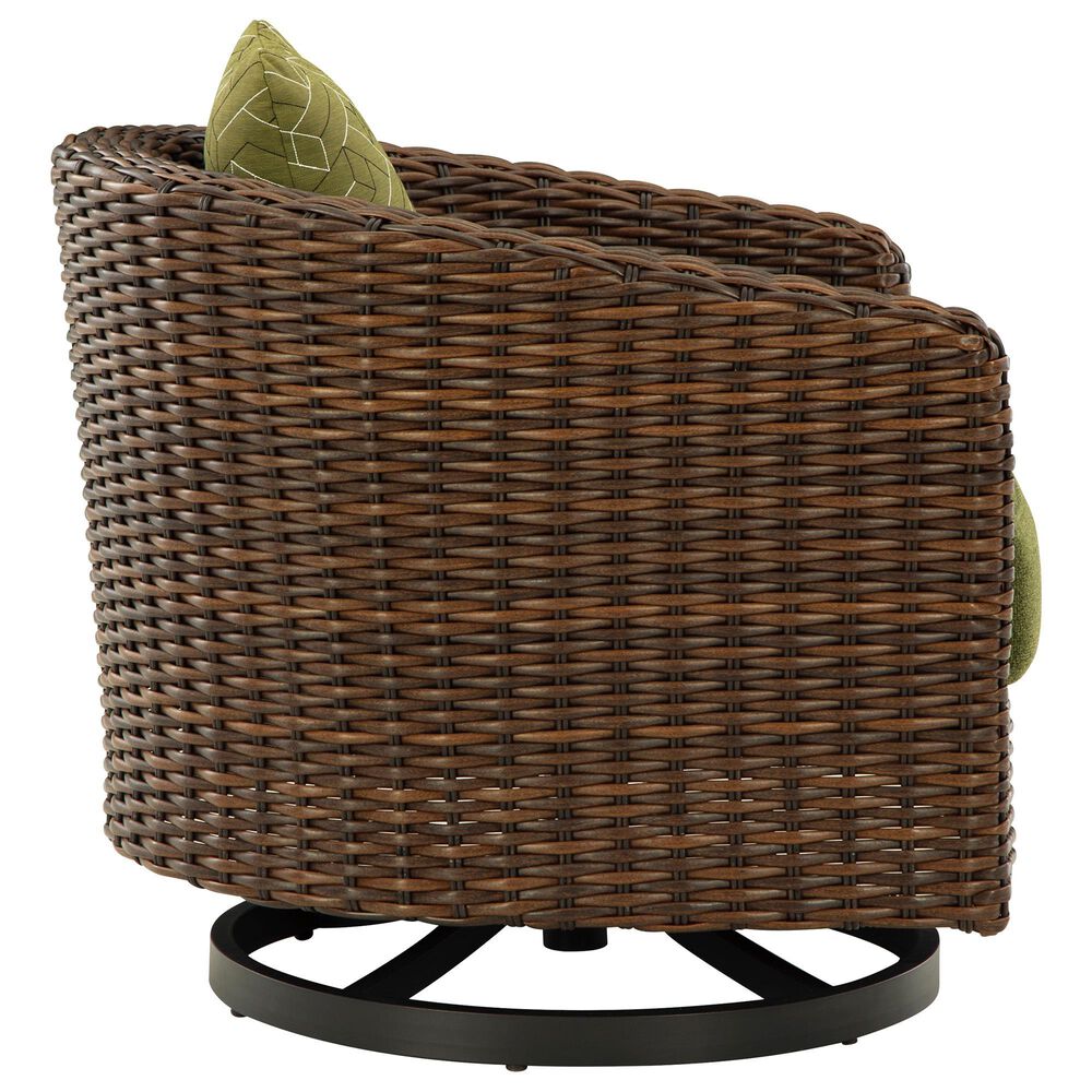 Ashley Horizon Hall Swivel Lounge Chair in Green, , large