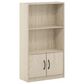 HOMLUX 3-Tier Open Shelf Bookcase with 2-Door Storage Cabinet in Metropolitan Pine, , large