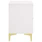 Pacific Landing Kendall 2-Drawer Nightstand in Gold and White, , large