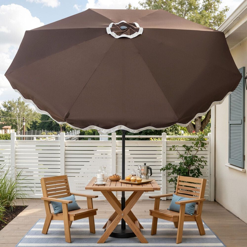 HOMLUX 10' Patio Umbrella in Dark Brown, , large
