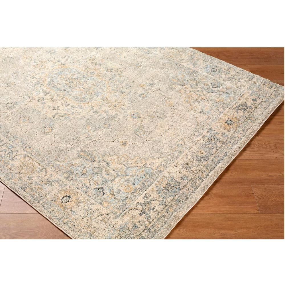 Surya Avellino 7&#39;10&quot; x 10&#39; Light Beige, Gray, Deep Teal, Pale Blue, Tan, Light Olive and Denim Area Rug, , large
