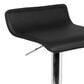 Lumisource Ale Swivel Adjustable Barstool with Black Seat in Chrome (Set of 2), , large