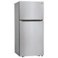 LG 20 Cu. Ft. Top Freezer Refrigerator Reversible Door with Ice Maker in Stainless Steel, , large