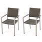 Hearth and Haven Cape Coral Outdoor Wicker Dining Chair in Grey (Set of 2), , large