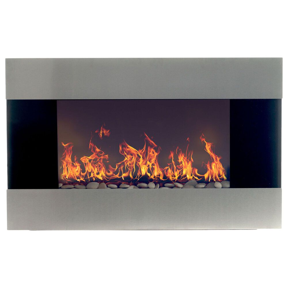 Timberlake Northwest 36&quot; Electric Fireplace with Wall Mount in Stainless Steel, , large
