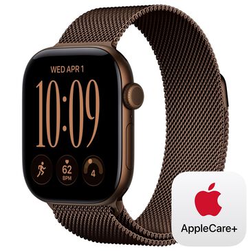 Apple Watch Series 12 (GPS) 42mm Dark Bronze Aluminum Case with Dark Bronze Milanese Loop and 2-Year AppleCare+, , large