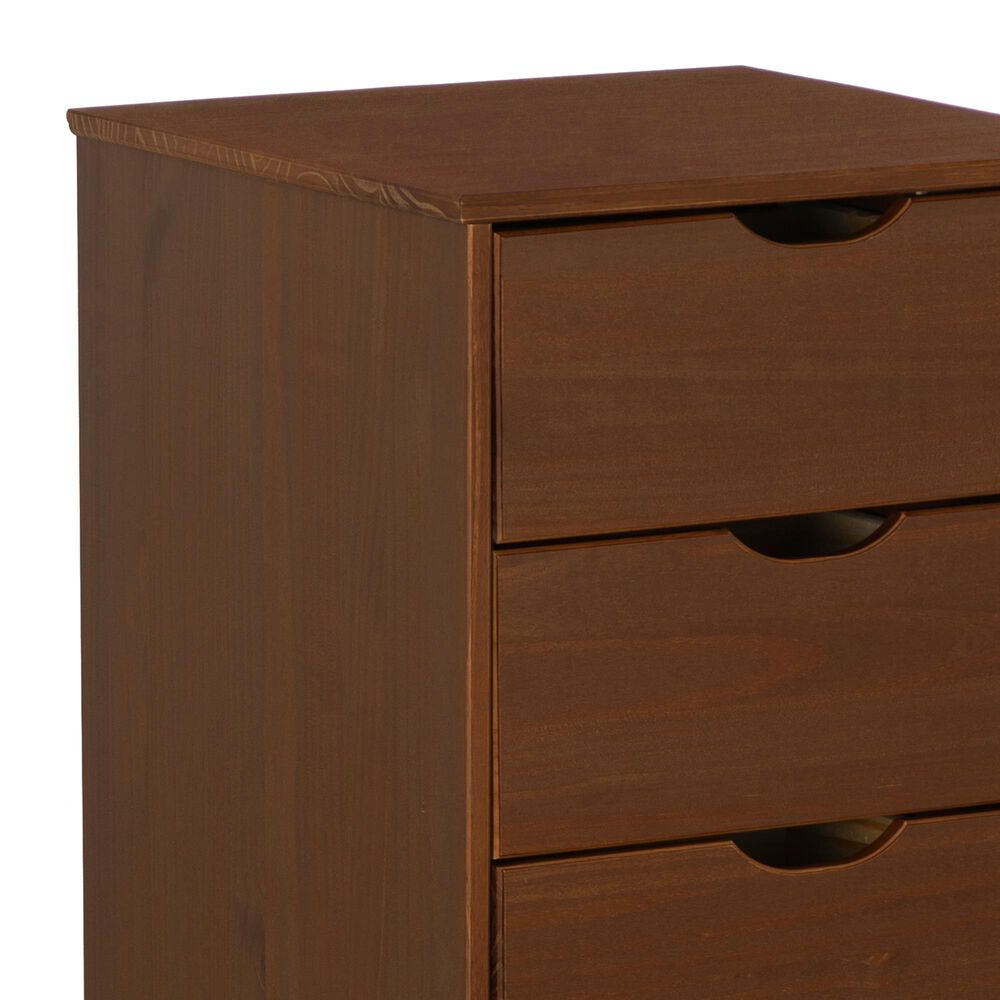 Linon Home Decor Polly 3-Drawer Nightstand in Walnut, , large