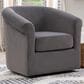 Linon Home Decor Bonnie Swivel Chair in Grey, , large