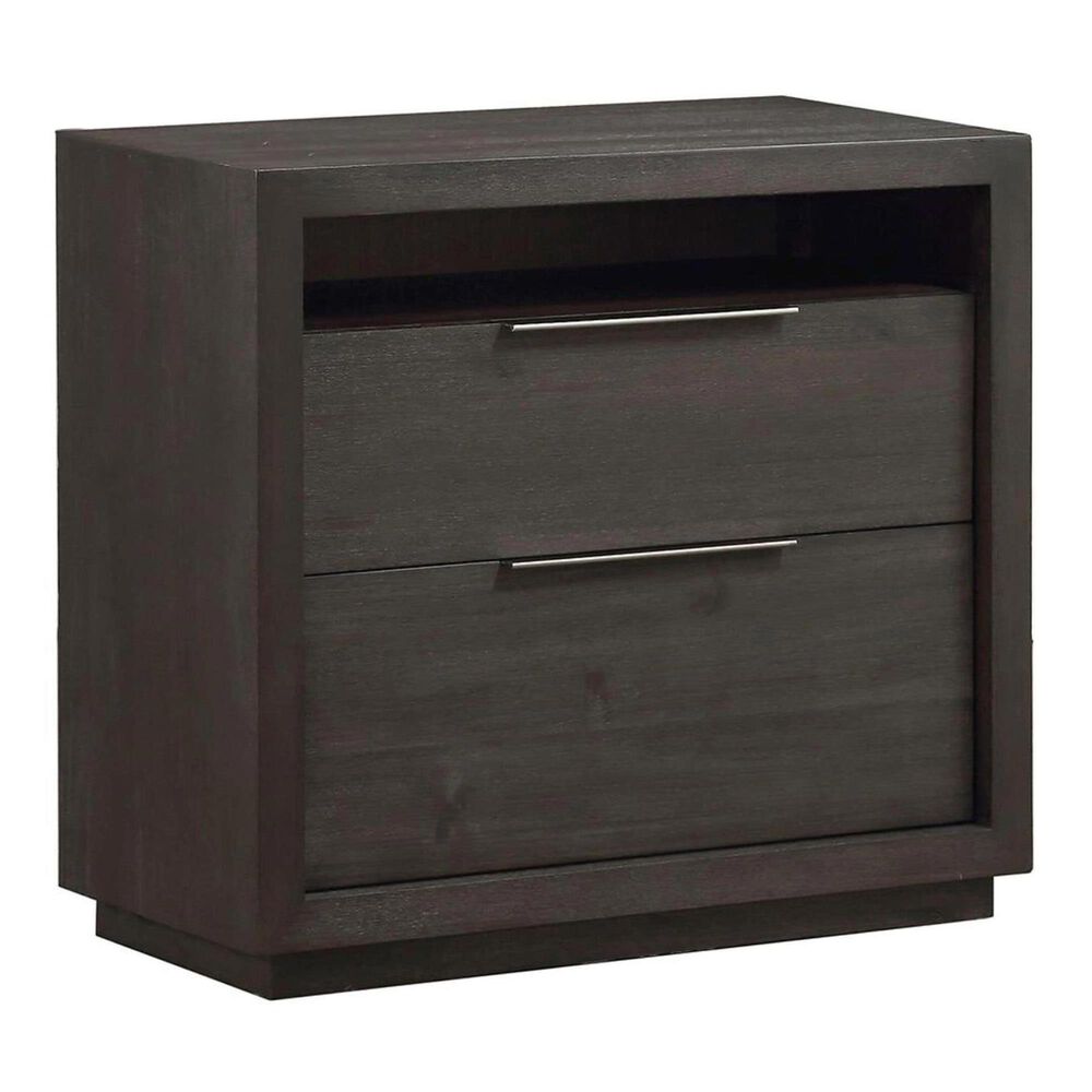 Urban Home Oxford 2 Drawer Night Stand in Basalt Grey, , large