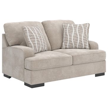 Ashley High Profile Stationary Loveseat in Taupe, , large