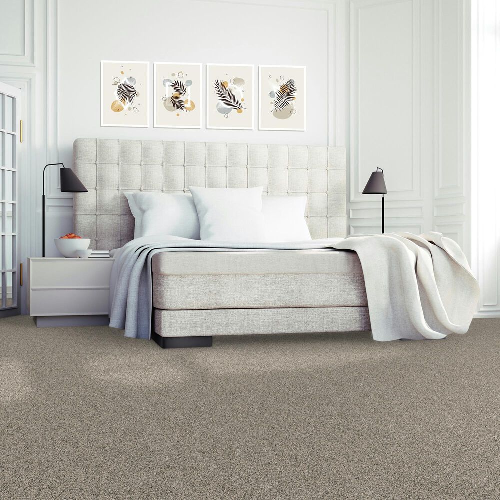 Mohawk Paw Pathway Carpet in Mushroom, , large
