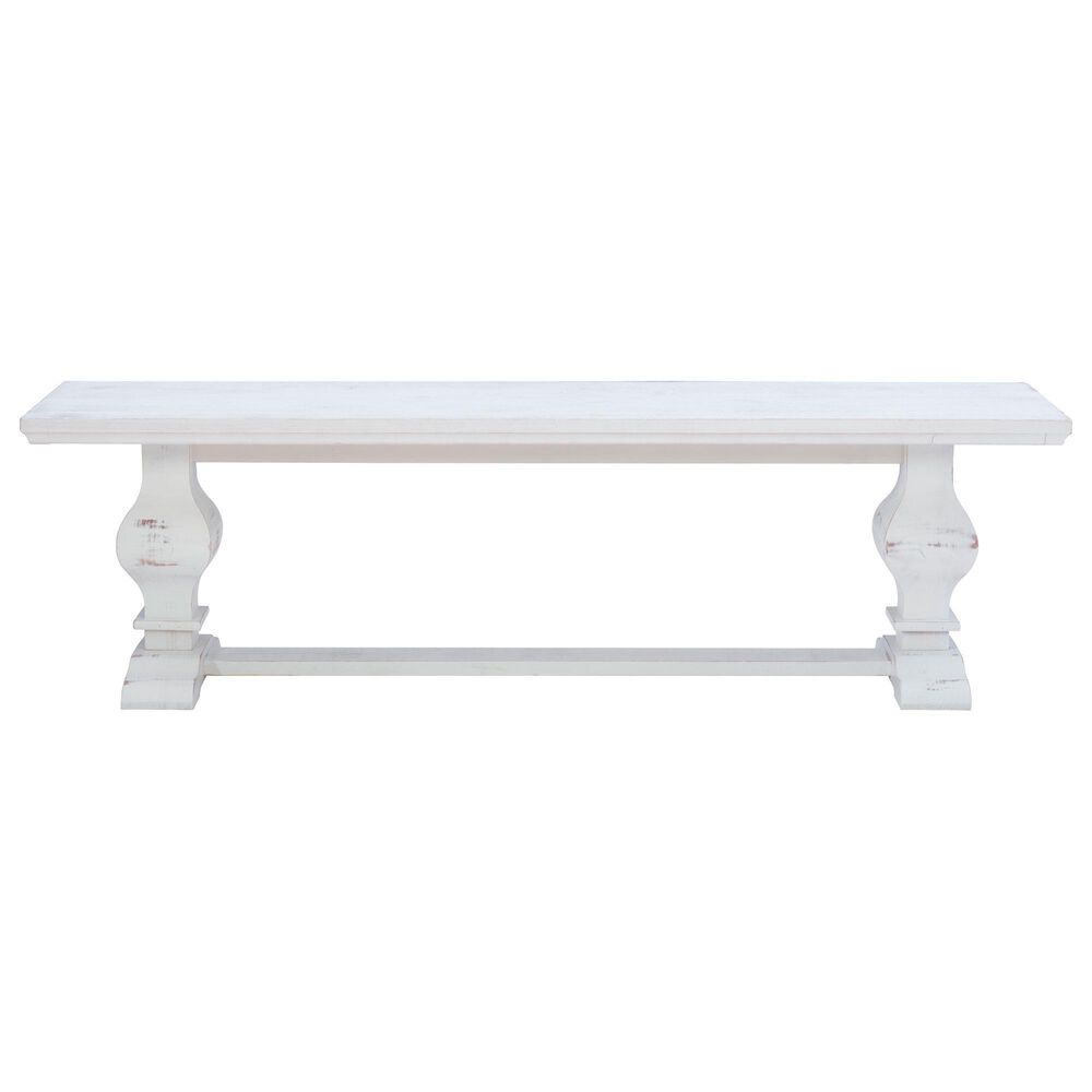 Linon Home Decor Mcleavy Bench in White, , large