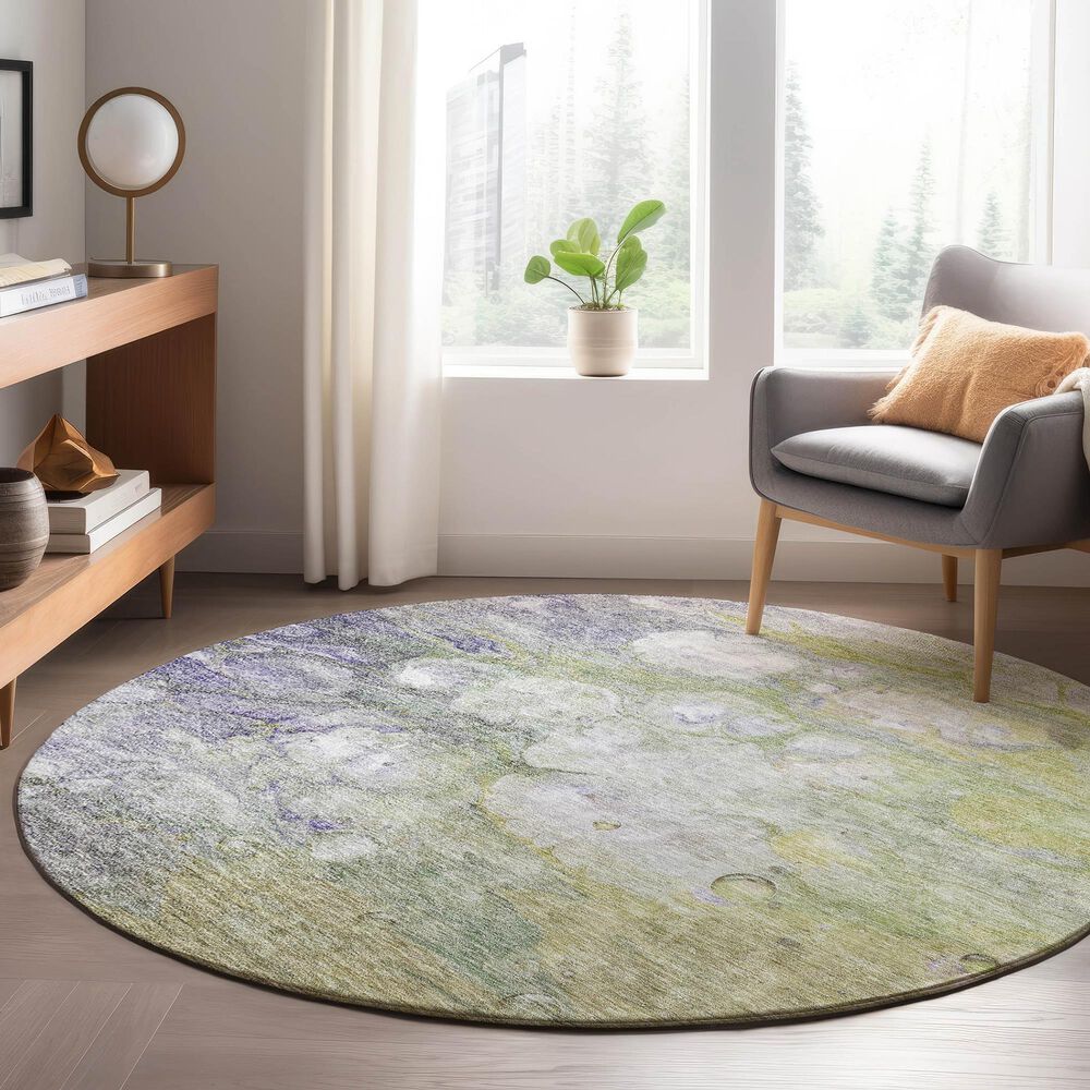 Dalyn Rug Company Trevi TV7 8&#39; Round Aloe Area Rug, , large