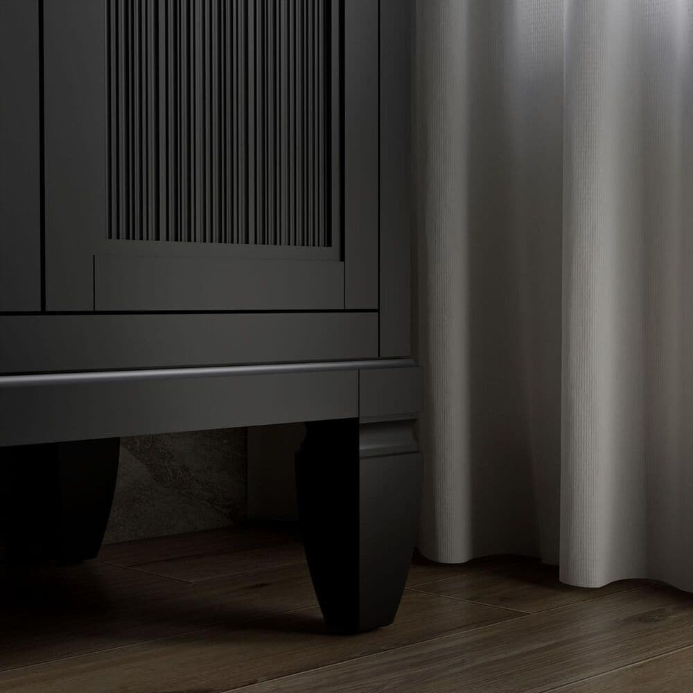 Kohler Hearthaven 60" Double Bathroom Vanity in Slate Grey with 3 cm White Quartz Top and Rectangular Sinks, , large