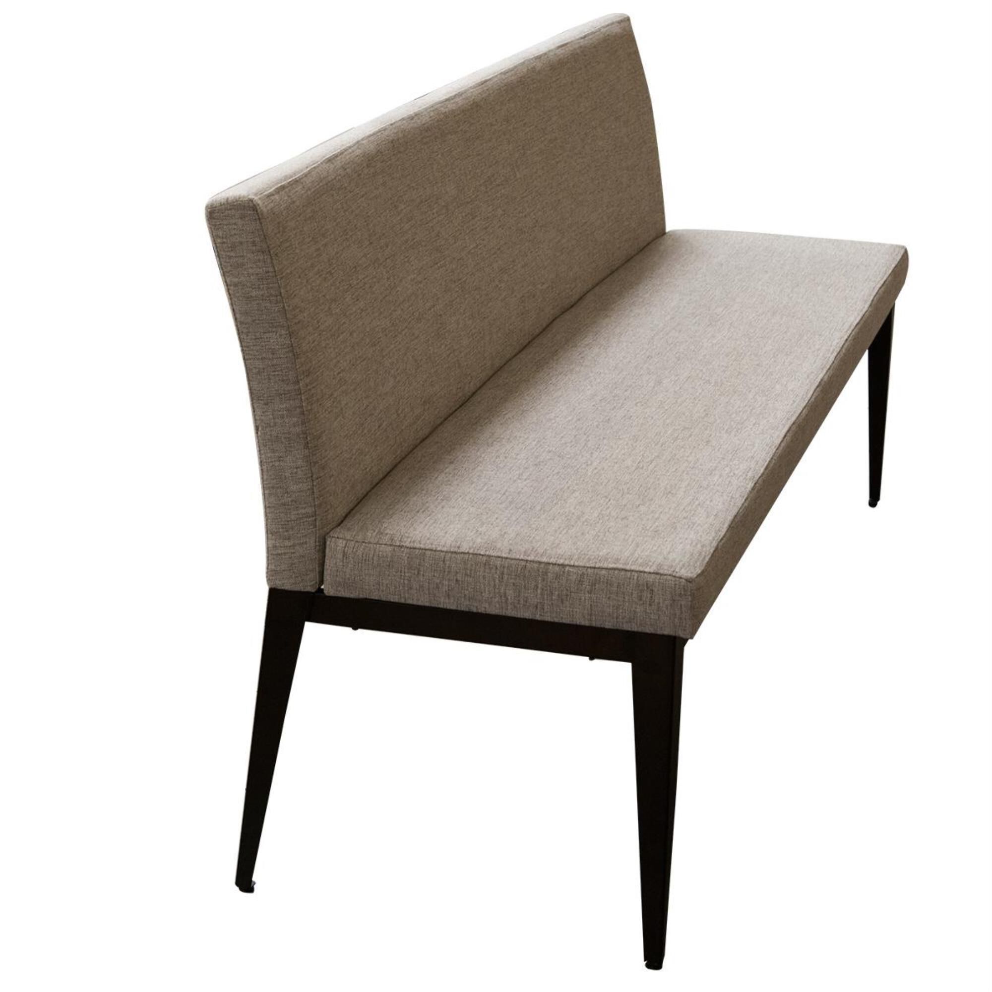 Amisco Parade Upholstered Dining Bench in Oxidado and Shiitake
