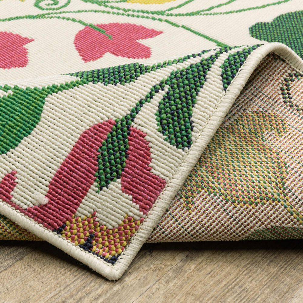 Oriental Weavers Havana HAV10 Ivory and Multicolor 9'10" x 12'10" Indoor/Outdoor Area Rug, , large