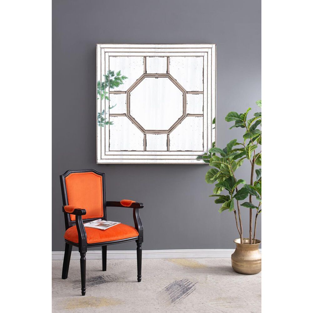 A&amp;B Home Irving Wall Mirror in Sliver and Weathered Gold, , large