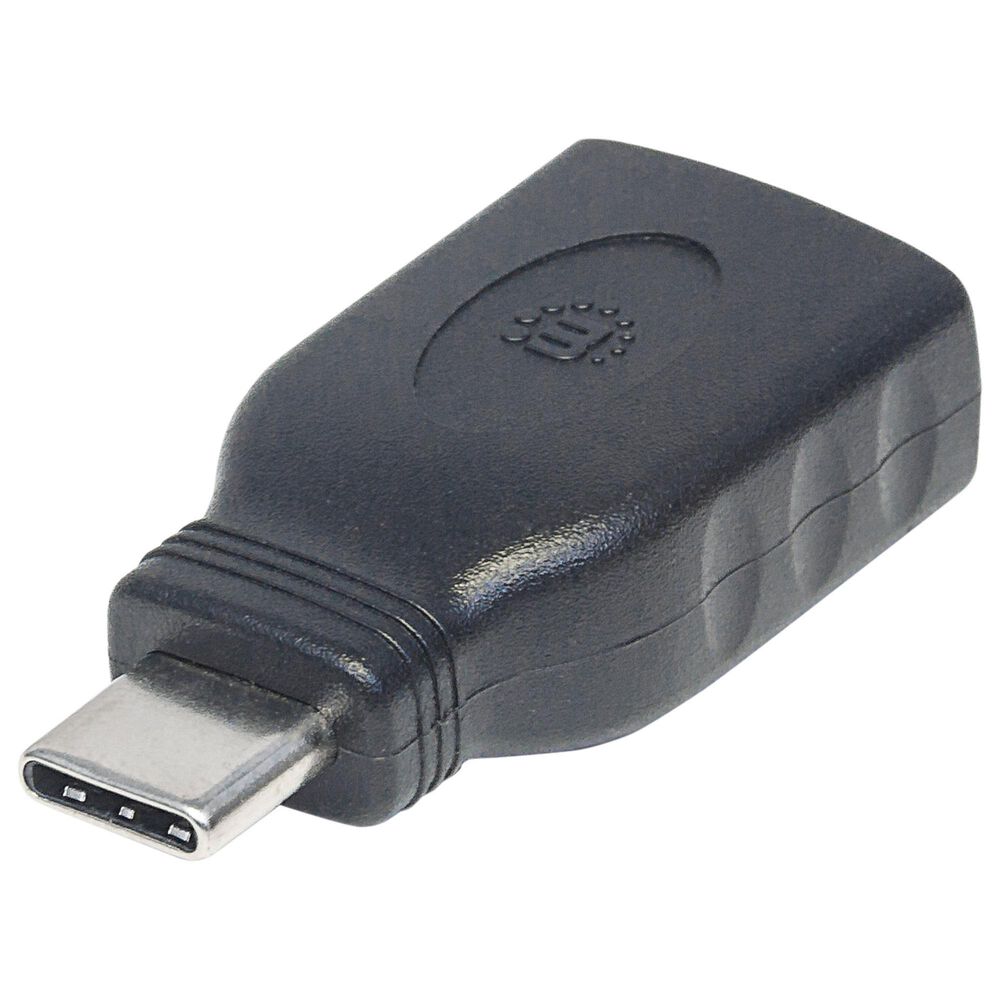 Manhattan USB-C to USB-A Adapter in Black, , large