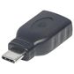 Manhattan USB-C to USB-A Adapter in Black, , large