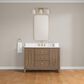 37B Kinsale 48" Single Bathroom Vanity Cabinet in Walnut Drift with White Composite Stone Top and Backsplash, , large