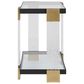 Uttermost Bendena Side Table in Satin Black and Brass, , large