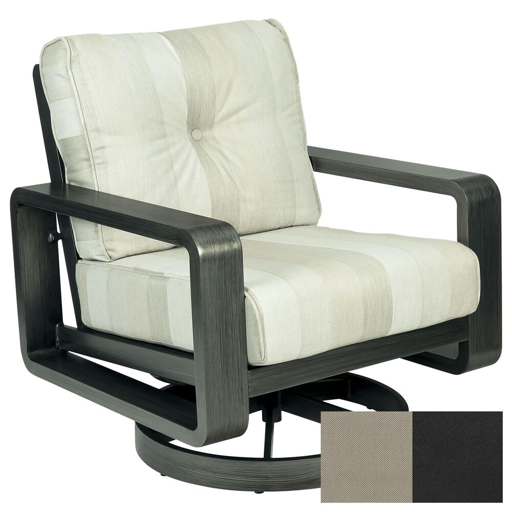 Woodard Vale Swivel Lounge Chair in Scoop Dove Weather Tex, , large