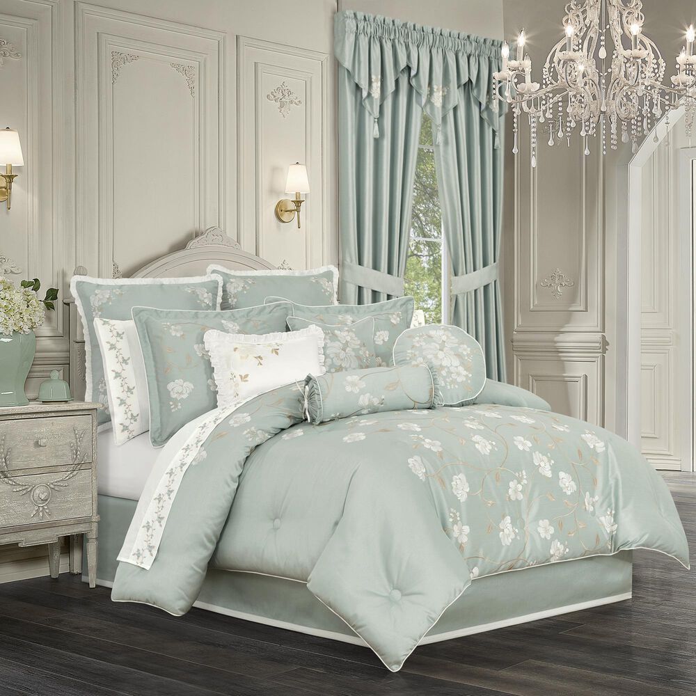 J. Queen New York Spring Garden 26&quot; Square Euro Pillow Sham in Spa, , large