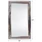 Garber Collection 79" Triple Glass Groove Cut Floor Mirror in Silver, , large