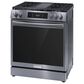Frigidaire Gallery 30" Front Control Gas Range with Total Convection in Black Stainless Steel, , large