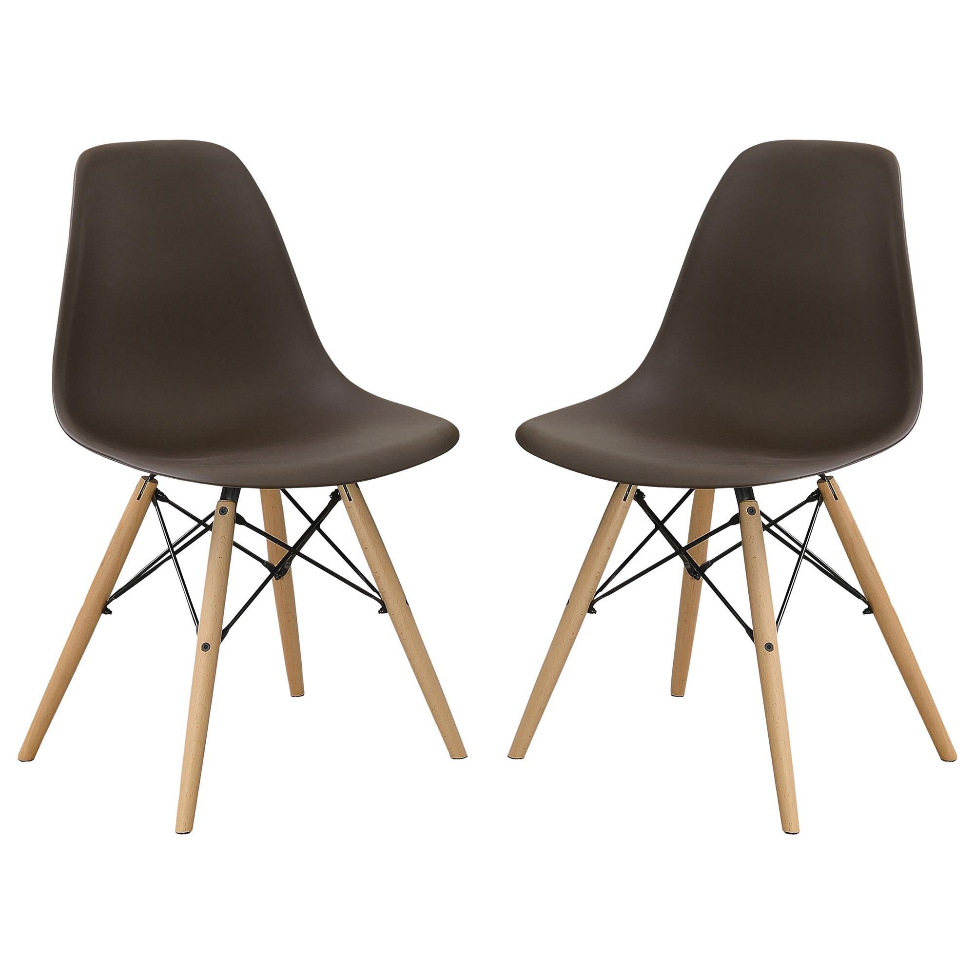 Furniture of America Putnam Armless Chair in Brown and Natural