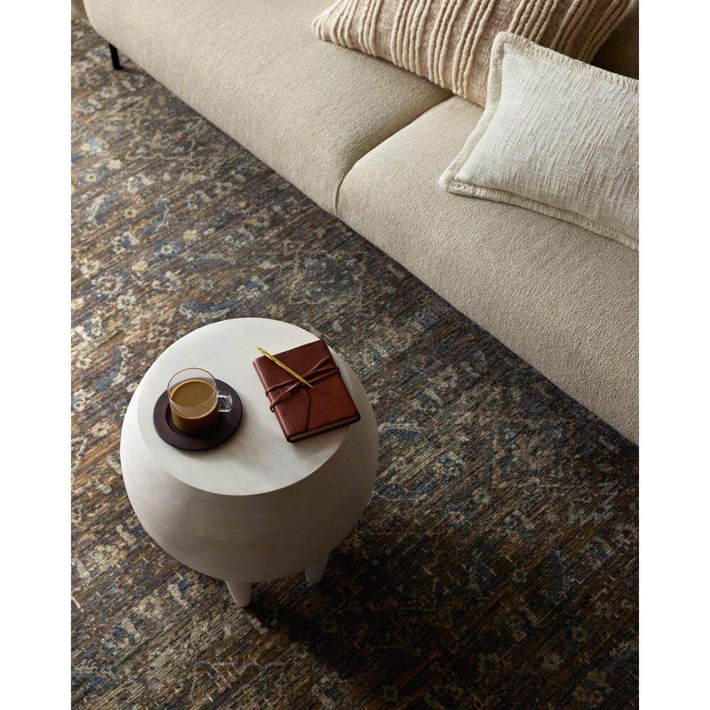 Loloi Heritage 4&#39; x 6&#39; Lagoon and Tobacco Area Rug, , large