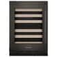 KitchenAid 24" Undercounter Wine Cellar with Full-Extension Wood-Front Racks and Left Hinge in Black Ore, , large