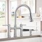 Blanco Empressa Pull-Down Bridge Faucet 1.5 GPM in PVD Steel, , large