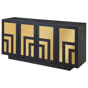 Urban Home Doheny Sideboard in Black and Brass, , large