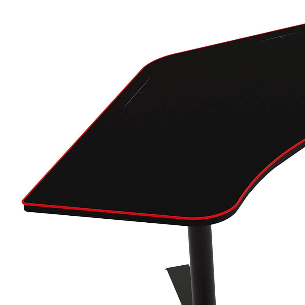 Arozzi Arena Angelo Gaming Desk in Black and Red &#40;Box 1 of 2&#41;, , large