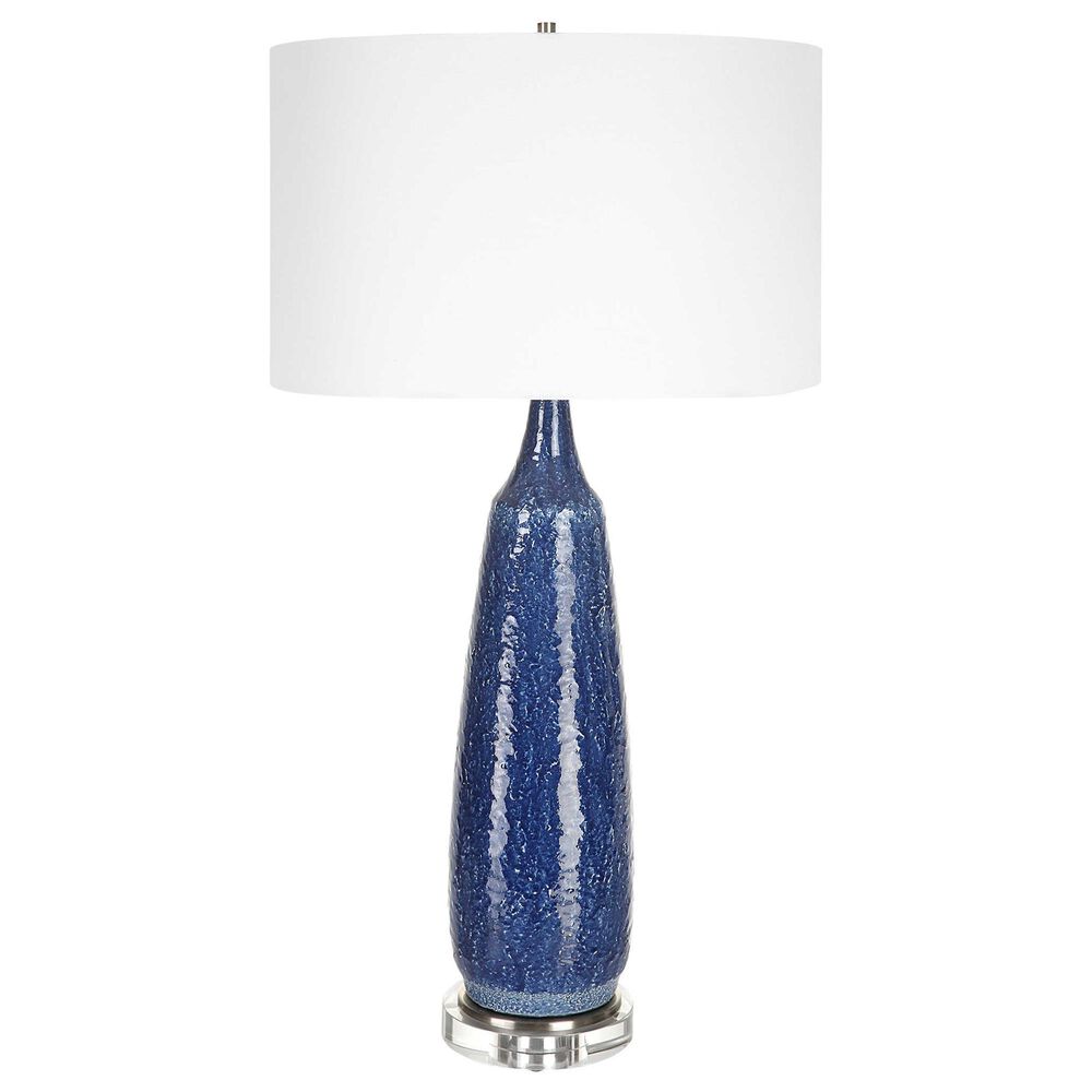 Uttermost Newport Table Lamp in Cobalt Blue and Brushed Nickel, , large