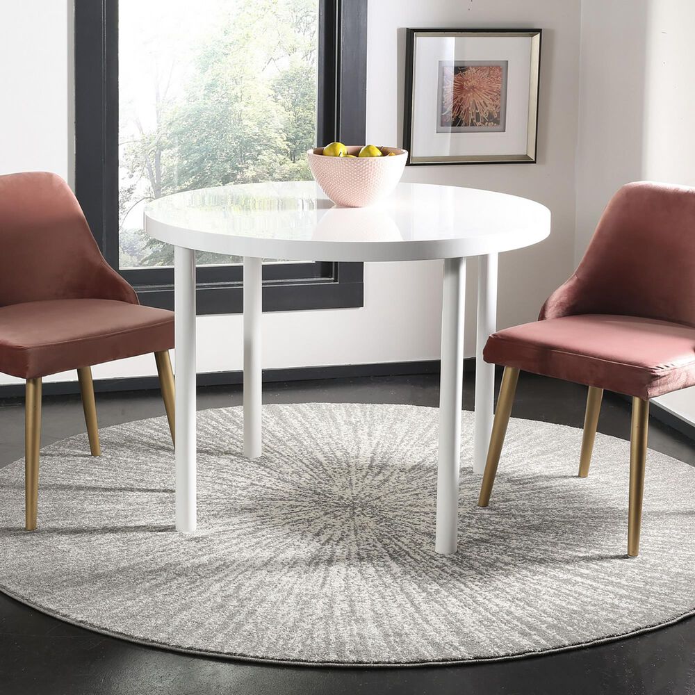 Safavieh Evoke EVK228H 5&#39;1&quot; Round Dark Gray and Ivory Area Rug, , large