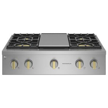 Monogram 36" Professional Gas Rangetop with 4 Burners and Griddle in Stainless Steel, , large