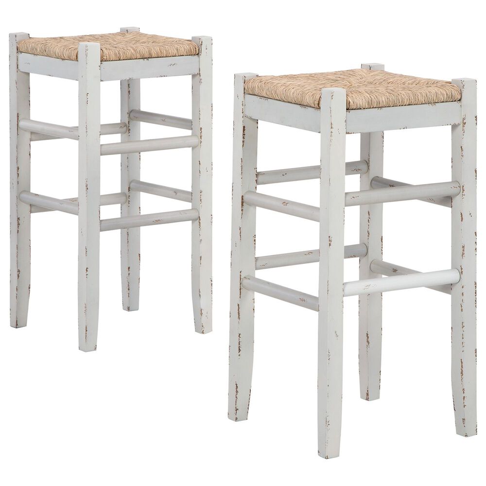 Ashley Mirimyn Bar Stool Set of 2 in White, , large