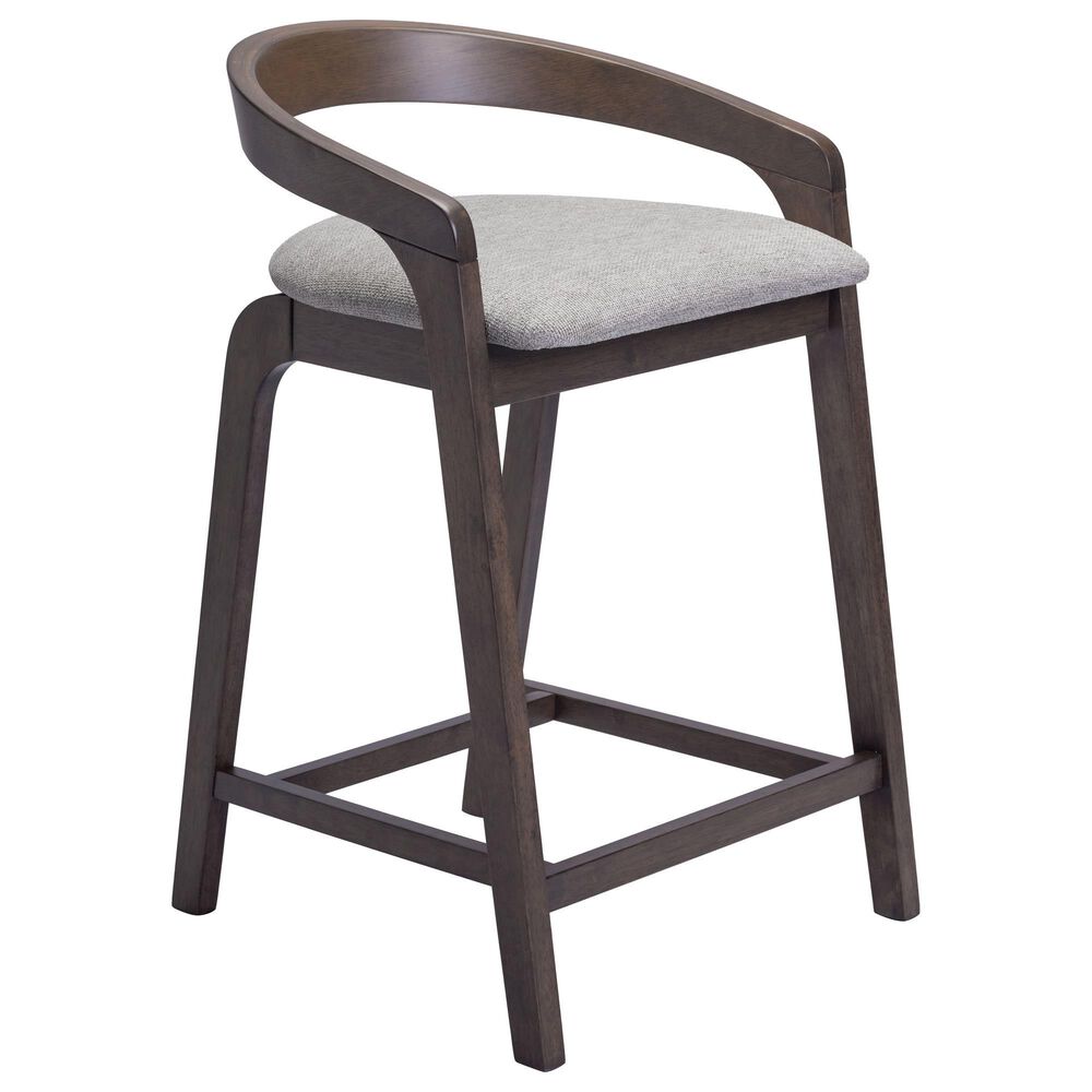 Zuo Modern Troy Counter Stool in Dove Gray &amp; Espresso, , large