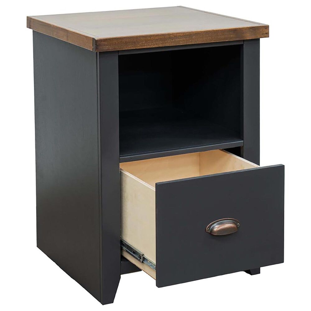 Legends Furniture Essex 1-Drawer File Cabinet in Black and Whiskey, , large