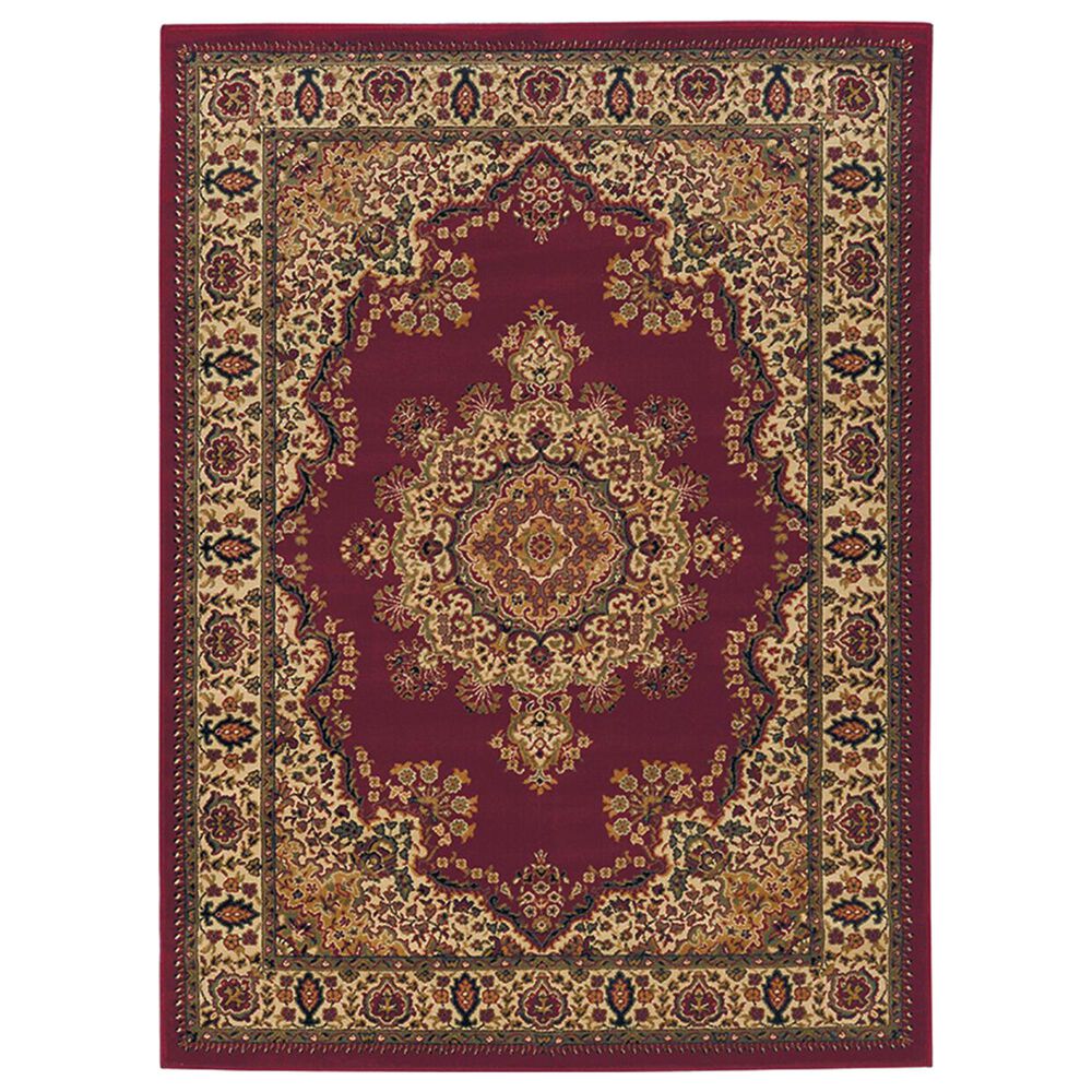 Radici USA Castello 1191 7'9" x 11' Burgundy Area Rug, , large
