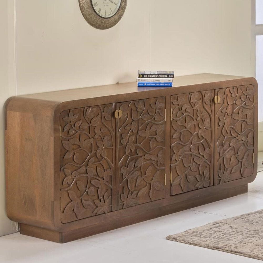 Jaipur Home Smooth Decisions 4-Door Sideboard in Brown, , large