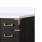 Lexora Home Laurel 48" Single Bathroom Vanity in Black Oak with White Cultured Marble Top and Rectangular Sink, , large