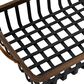Maple and Jade 2-Piece Grid Wood Tray in Matte Black and Brown, , large