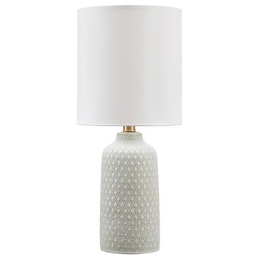 Signature Design by Ashley Donnford Ceramic Table Lamp in Antique Gray, , large