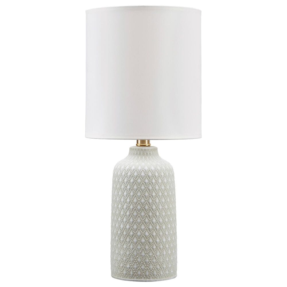 Signature Design by Ashley Donnford Ceramic Table Lamp in Antique Gray, , large