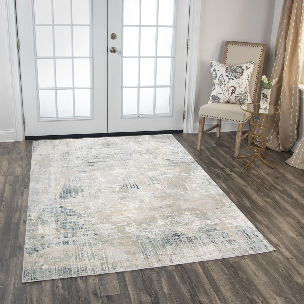 RIZZY Chelsea Ivory and Gray 5'3" x 7'6" Area Rug, , large