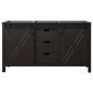Lexora Home Marsyas 60" Double Bathroom Vanity in Brown with 2 cm White Cultured Marble Top and Rectangular Sinks, , large